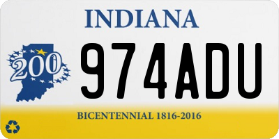 IN license plate 974ADU
