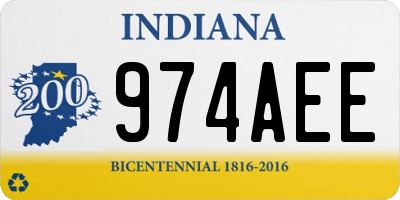 IN license plate 974AEE