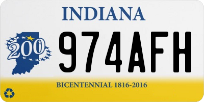 IN license plate 974AFH