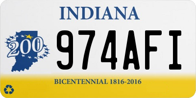 IN license plate 974AFI