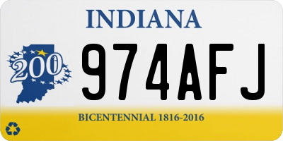 IN license plate 974AFJ