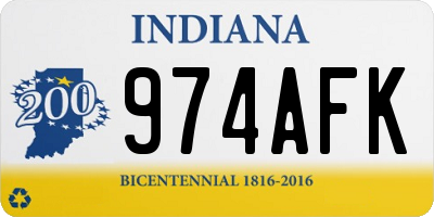 IN license plate 974AFK