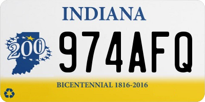IN license plate 974AFQ