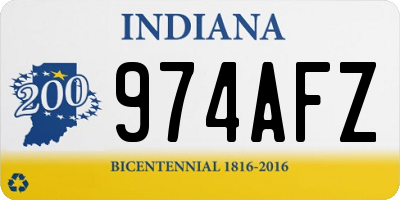 IN license plate 974AFZ