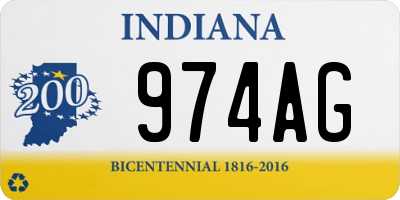 IN license plate 974AG