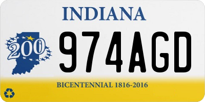 IN license plate 974AGD