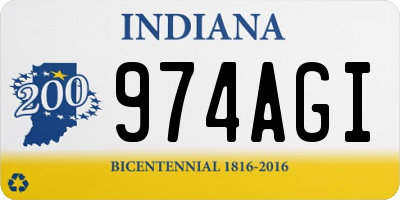 IN license plate 974AGI