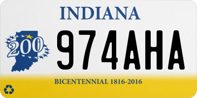 IN license plate 974AHA