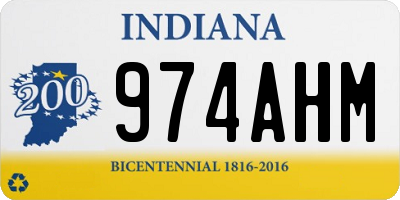 IN license plate 974AHM
