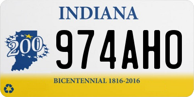 IN license plate 974AHO