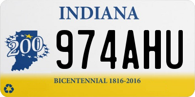 IN license plate 974AHU