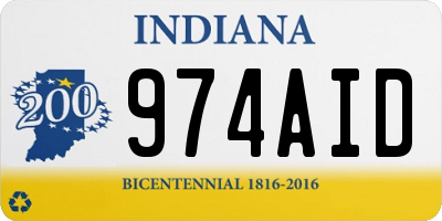 IN license plate 974AID