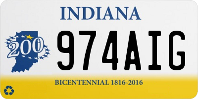 IN license plate 974AIG