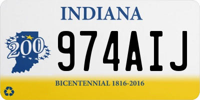 IN license plate 974AIJ