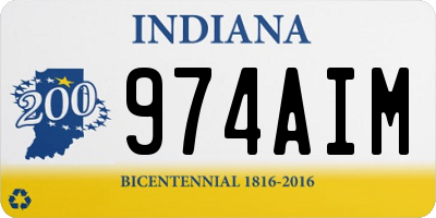 IN license plate 974AIM