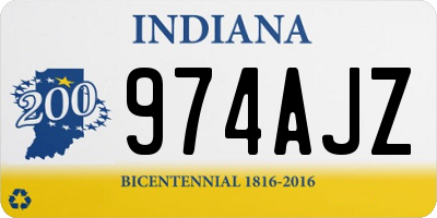 IN license plate 974AJZ