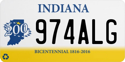 IN license plate 974ALG