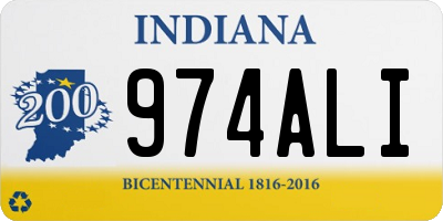 IN license plate 974ALI
