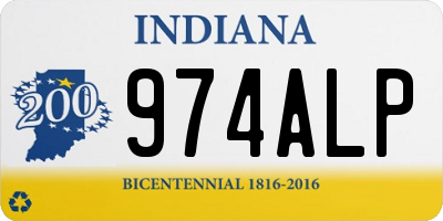 IN license plate 974ALP