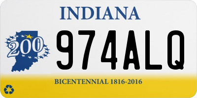 IN license plate 974ALQ