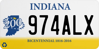 IN license plate 974ALX