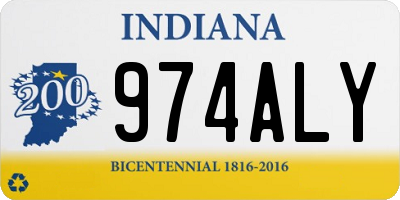 IN license plate 974ALY