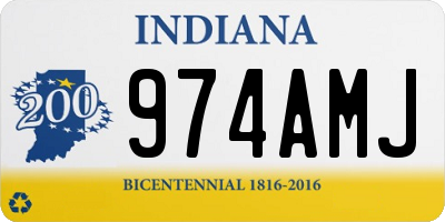 IN license plate 974AMJ