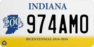 IN license plate 974AMO