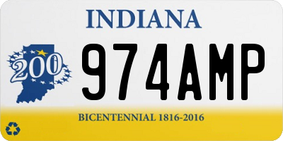 IN license plate 974AMP