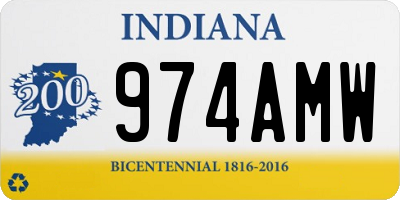 IN license plate 974AMW