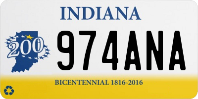 IN license plate 974ANA