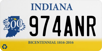IN license plate 974ANR