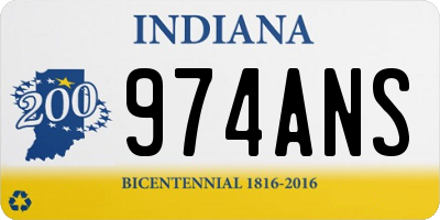 IN license plate 974ANS