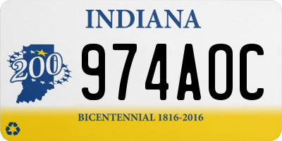 IN license plate 974AOC