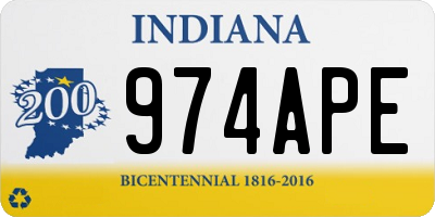 IN license plate 974APE