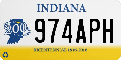 IN license plate 974APH
