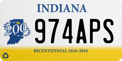 IN license plate 974APS