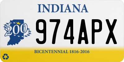 IN license plate 974APX
