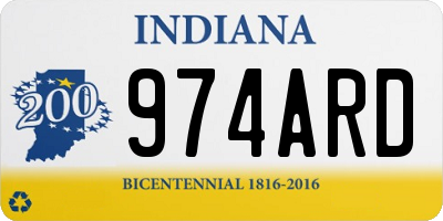 IN license plate 974ARD