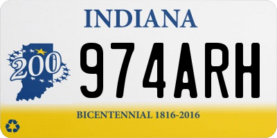 IN license plate 974ARH