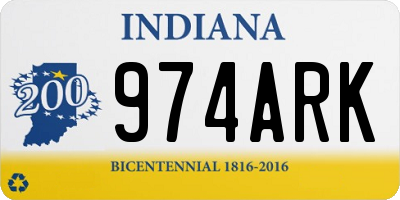 IN license plate 974ARK
