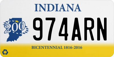 IN license plate 974ARN