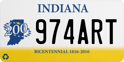 IN license plate 974ART