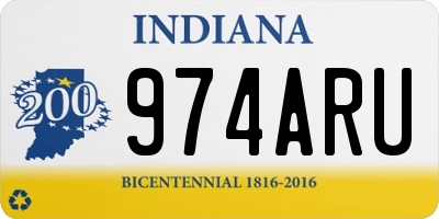 IN license plate 974ARU