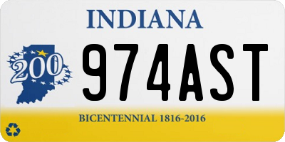IN license plate 974AST