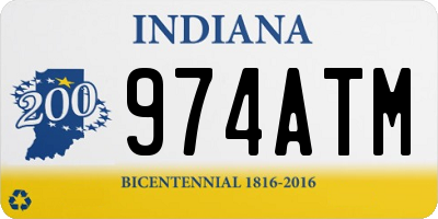 IN license plate 974ATM