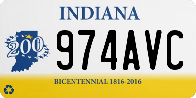 IN license plate 974AVC