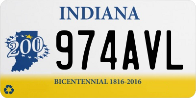 IN license plate 974AVL