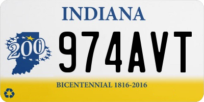 IN license plate 974AVT