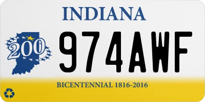 IN license plate 974AWF